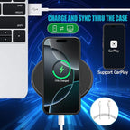 Battery Case iPhone 16 Pro, Upgraded 10000mAh Rechargeable Portable Extended Battery Pack Supported Qi Wireless Charging Case Compatible with iPhone 16 Pro (6.3 inch) Charger Power Bank (Black)