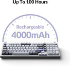Keychron Q5 Pro QMK/VIA Wireless Custom Mechanical Keyboard, 96% Layout with Programmable Knob, KSA Double-Shot PBT Keycaps with Hot-swappable K Pro Banana Switch for Mac Windows Linux - Gray