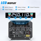 LVYUAN 5000 Watt Power Inverter 24V to 110V 120V for Vehicle, Solar Inverter System, Heavy Duty, RV, Truck, Off Grid,Camping with 4 AC Outlets, LCD Display, Wireless Remote Control, Car Power Inverter