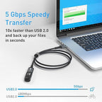 ITD ITANDA 1.5FT USB Extension Cable USB 3.0 Extension Cord Type A Male to Female 5Gbps Data Transfer for Keyboard, Mouse, PlayStation, Xbox, Flash Drive, Printer, Camera and More, Grey