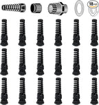 18 Pcs Waterproof Cable Gland,PG13.5(NPT 1/2) Thread(6-12mm), Made of PA66 Material,waterproof wire grommet Strain Relief Cord Connectors,Suitable for Various Electrical Installations