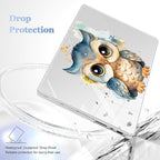 for MacBook Pro 16 inch Case 2021 2022 2023 2024 Release A3186 A3403 M4 A2991 M3 A2780 M2 A2485 M1 Pro/Max, Hard Shell Case with Screen Protector & Keyboard Cover, Cute owl
