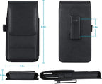 BECPLT Phone Holster for iPhone Air 17 Pro Max 16/15/14/13/12/11 Pro Max Leather Belt Case 360 Rotating Pouch Holster Belt Clip Case for iPhone Xs Max 8 Plus 7 Plus 6s+ 6+ Galaxy S25+ S24+ S23+ S22+
