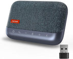NUROUM A15 Conference Speaker and Microphone, Portable&Scalable Bluetooth Wireless Speakerphone, 360° Voice Pickup, Daisy Chian for Calls/Computer/PC/Laptop/Desktop via Bluetooth/Dongle/USB-A/C Blue