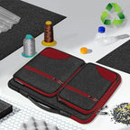 Hseok Laptop Case 15 15.6 16 inch Sleeve with Handle and Hidden Strap,Compatible with MacBook Pro 15.4 16, 360° Protective PC Briefcase with 4 Pockets for Laptop Accessory,Easy to Carrying,Red
