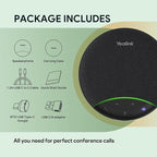 Yealink Sp92 Conference Speaker and Microphone with Bluetooth Dongle, Teams Certified, Noise Reduction, 20H Call Time USB Speakerphone for 4-6 People Meeting Room