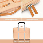 MOSISO 360 Protective Laptop Shoulder Bag,13-13.3 inch Computer Bag Compatible with MacBook, HP, Dell, Lenovo, Asus Notebook,Side Open Messenger Bag with 4 Zipper Pockets&Handle, Pastel Orange