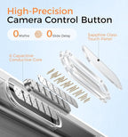 MAGIC JOHN 360° Rotatable Magnetic Invisible Stand for iPhone 16 Pro Case [Camera Control Button] [Compatible with MagSafe] 16FT Shockproof for iPhone 16 Pro Case 6.3'' with Kickstand, Clear