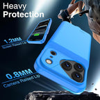GIN FOXI Battery Case for iPhone 17 Pro, Charging Case Charger 8500mAh Ultra-Slim Lightweight Powerful Battery Pack 15W Fast Rechargeable Anti-Fall TPU Juice Box for iPhone 17 Pro (6.3") Blue