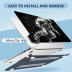 Compatible with MacBook Air 13.6 inch Case, M4 A3240/M3 A3113/M2 A2681 (Released 2025 to 2022), Hard Shell, Keyboard Cover, Screen Protector, Webcam Cover & Type-C Adapter, Astronaut