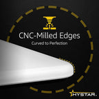 Hystar Aether Glass Gaming Mousepad | Micro-Etched Tempered Glass | Quiet, Ultra-Fast Glide | Full Anti-Slip Silicone Backing (White, Large)