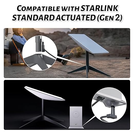 150FT Replacement Cable for SpaceX Starlink Rectangular Satellite V2, Standard Actuated Gen 2 Replacement Cable for Starlink, Starlink Gen 2 Extension Cable with Waterproof End Caps（150Feet）