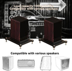 2pcs Subwoofer Isolation Stand, Double-Layered Speaker Isolation Stands with Stainless Steel Metal Feet, Acoustic Speakers Isolation Pad for Floor, Desktop (11.8×13.7in)