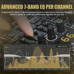 6 Channel Audio Mixer Sound Board Console System 99 DSP DJ Mixer 48V Phantom for Karaoke DJ Studio Streaming Recording