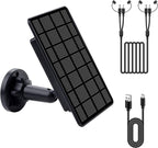 3W Trail Camera Solar Panel, with Build-in 5000mAh Rechargeable Lithium Battery Solar Battery Charger Kit for Hunting Game Cameras or Deer Feeder Accessory, 12V/1A 6V/2A IP65 Waterproof Solar Panel