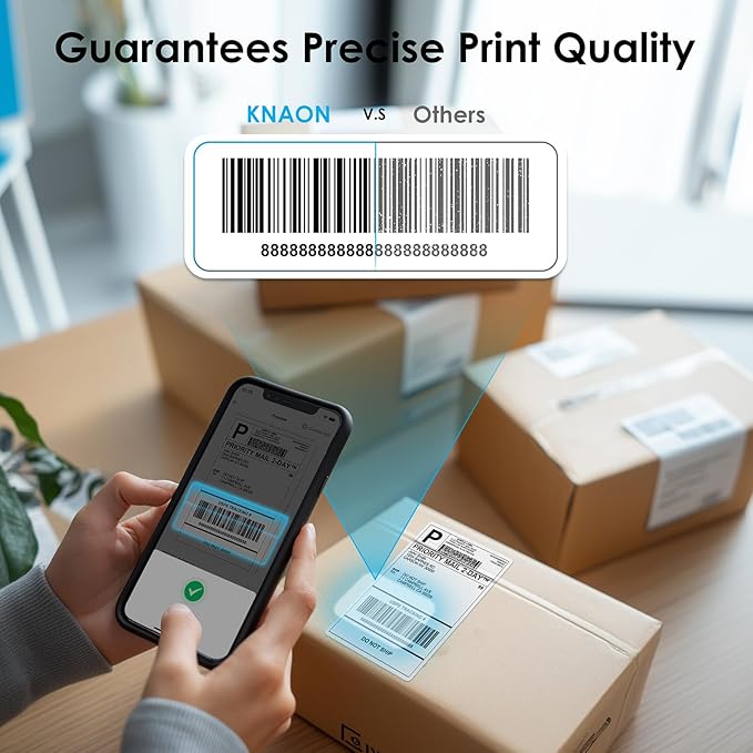 Bluetooth Thermal Label Printer, 4x6 Portable Thermal Shipping Label Printer for Small Business, Compatible with iPhone,Android,Windows,Mac,Chromebook –Works with Ebay Shopify USPS&More, Pink