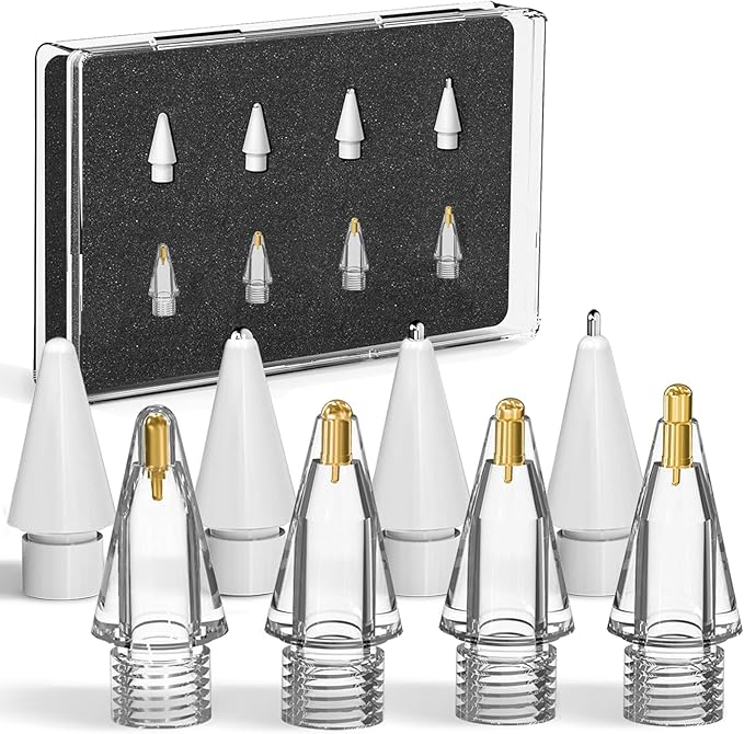 8 Pack for Apple Pencil 2nd Generation Tips,Upgraded Replacement Pencil Nibs for Apple Pencil Tips and Apple Pencil 1st Generation,Accessories Compatible with Apple Pencil 2 Gen iPad Pro Pencil Tips