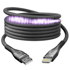 Statik MagStack USB A to Lightning Cable MFi Certified, Clutter-Free Magnetic Charging Cable, Anti-Tangle Phone Charger Cord, 12W, Compatible with iPhone 14 Pro Max, 13 12 11, 6FT/2M