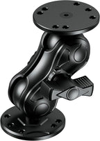 Aluminum Alloy Fish Finder Mount with 1.5" Ball AMPS Hole Round Plates, 3.5" Short Arm Marine Electronic Mount Tablet Holder for Garmin, Lowrance, Humminbird, Raymarine and More