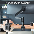 VIVO Premium Aluminum Tall Extended Monitor Arm for Ultrawide Monitors up to 49 inches and 33 lbs, USB Single Desk Mount Stand, Pneumatic Height Adjust, Max VESA 100x100, Black, STAND-V101GTU