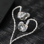 Kiwi Ears Orchestra Lite in Ear Monitor, Custom 8BA HiFi Earphone, Studio Monitor Headphone, Wired Earbuds with Detachable OFC Cable, Handcrafts Faceplate for Audiophile Musician (Clear)