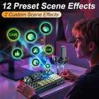 Podcast Equipment Bundle - All-in-One Audio Mixer Production Studio with 3.5mm Microphone for Live Streaming, Podcast Recording, PC, Smartphone & DJ (Model: G9-PKPRO DJ Mixer
