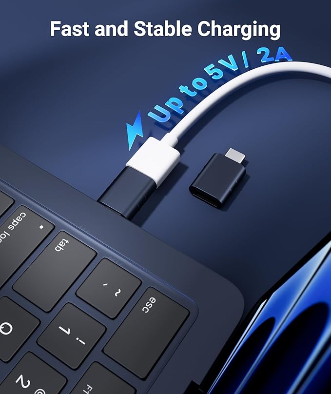 Syntech USB C to USB Adapter Pack of 2 USB C Male to USB3 Female Adapter Compatible with iPhone 16 Pro Max MacBook Pro Air 2023 iMac iPad mini Pro, Other Type C or Thunderbolt 4/3 Devices, Midnight