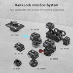 SmallRig Quick Release Plate with 1/4" Screw, HawkLock Quick Release Top Plate for Stabilizer, Action Camera, Monitor, LED Light, QR Top Plate for SmallRig HawkLock Quick Release System - 3730C