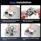 Tensea for iPhone 16 Pro/iPhone 16 Pro Max/iPhone 15 Pro/iPhone 15 Pro Max Camera Lens Protector, Metal Aluminum Alloy Tempered Glass Cover Camera Screen Protector Accessories, Case Friendly
