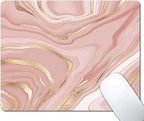 Gold Marble Mouse Pad, Stripes Pattern Mousepad for Design, Anti-Slip Rubber Base Wireless Mouse Pads for Laptop
