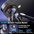 X-it 2 Pack Camera Lens Protector, Shatterproof Anti-Scratch Ultra HD Mechanical Gear Camera Protector, Anti-Glare 9H Tempered Glass Lens Protector for iPhone 16/iPhone 16 Plus, Case Friendly,BlackRed