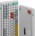nuphy Halo96 V2 Wireless Mechanical Gaming Keyboard, 96% Hot Swappable, 99 Keys RGB Backlit, Bluetooth/USB-C/2.4GHz, Lemon Switches (55gf), White