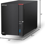 BUFFALO LinkStation 720 8TB 2-Bay Home Office Private Cloud Data Storage with Hard Drives Included/Computer Network Attached Storage/NAS Storage/Network Storage/Media Server/File Server