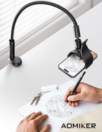 Gooseneck Phone Holder for Bed - [2025 Upgrade Nylon Braid] 38” Long Flexible Lazy Arm Clip, 360 Adjustable Overhead Phone Mount for iPhone 15 14 13 12 11 Pro Max Mini Plus, all 4-7" Cellphone