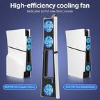 Cooling Fan for PS5 Slim, Compatible with PlayStation 5 Slim Console, High Efficiency PS5 Slim Fan Cooler Station (Black-p5 Slim)