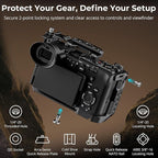 SMALLRIG Cage for Sony FX2, HawkLock Quick Release Camera Cage Kit for Sony with XLR Handle Extension, Wrist Strap and Cable Clamp for HDMI, QR Cold Shoe, Built in NATO Rail/QR Plate for Arca - 5588