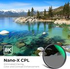 K&F CONCEPT 37mm Circular Polarizers Filter Polarizing Filter 28 Multi-Layer Coated Super Slim High Definition CPL Lens Filter (Nano-X Series)