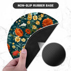 ITNRSIIET Round Mouse Pad with Stitched Edge Premium-Textured Waterproof Non-Slip Rubber Base Desktop Protection Mat Diameter 8.7 inches, Beautiful Flowers