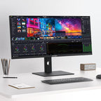 INNOCN 40 Inch 5K 5120 x 2160p Ultrawide Monitor for Laptop, 21:9, 100Hz, IPS, HDMI, DP, FreeSync, HDR400, USB-C, DeltaE＜2, Built-in Speakers, Height Adjustable, Black - 40C1U