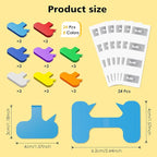 24 Set Smart NFC Cable Labels - 8 Colors Reusable Write-On Wire Labels with Blank NFC Tags Stickers, Programmable Cord Identification Labels for Electronics Cable Management, Oval