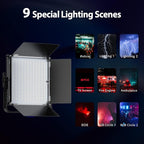 Pixel K80 Photography Lighting with APP Control, 2600K-10000K CRI 97+ RGB Led Video Light Panel, 9 Applicable Scenes Lighting for Studio/Gaming/Streaming/YouTube/Videography/Film/Video Recording