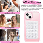 Silicone Suction Phone Case Mount, Non Slip Sticky Phone Grip for Cellphone, Silicon Adhesive Suction Cup Phone Mount, Strong Grip Holder for Selfies and Videos (Lavender)