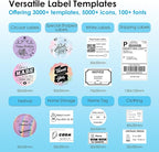 Bluetooth Thermal Label Printer, 4x6 Portable Thermal Shipping Label Printer for Small Business, Compatible with iPhone,Android,Windows,Mac,Chromebook –Works with Ebay Shopify USPS&More, Pink