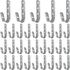 OMISTAR 50 PCS Cable Support J Hooks, 3/4 in Cable Management Brackets, Heavy Duty Galvanized Iron Wire Hooks for Network Cables, Fiber Optics, Rust-Resistant for Outdoor Use