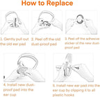 MBWIGF Replacement Ear Pads for Bose QuietComfort 35 (QC35) & Quiet Comfort 35 II (QC35ii) Headphones, Replacement Earpad Cushion with Comfortable Extra Thick Memory Foam and Softer Leather (Black)