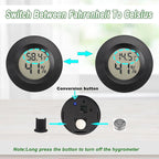 Mini Hygrometer Digital Thermometer Humidity Meter 6 Pack Hygrometer Thermometers Indoor/Outdoor Humidity Monitor Reptile Thermometer for Humidors Greenhouse Garden Cellar Fahrenheit(℉)/ Celsius(℃)