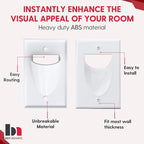2 Pack Wall Plate with Bracket - In Wall Cable Management Kit - Recessed Wall Plate Cable Pass Through Pair with Single Gang Low Voltage Mounting Bracket - TV Cord Hider for Wall Mounted TV