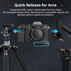 SMALLRIG Mount Plate for AirTag, Quick Release Camera Mount Baseplate for Arca-Type, Built-in EVA Pad, 1/4"-20 Screws, for FUJIFILM X-H2 / X-T4 / X-T5 / X-T50 / GFX 100S II / F8-X5M / X100V - MD5425