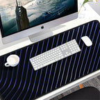 Gaming Mouse Pad, 31.5x15.7 inch Large Extended Computer Keyboard Mouse Mat, Water Resist Non-Slip Mousepad Rubber Base Long XXL Desk Mouse Pad for Work & Gaming, Office & Home, Blue line