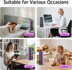 Desk Fan, 13 Inch Portable Bladeless Fan, Small Quiet Table Fan with 60°Oscillating, 9 Speeds & 9H Timer, LED Display, Button Control, Easy to Clean, Personal Desktop Fan for Bedroom, Office